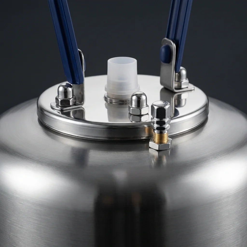 The barrel lid and its fittings