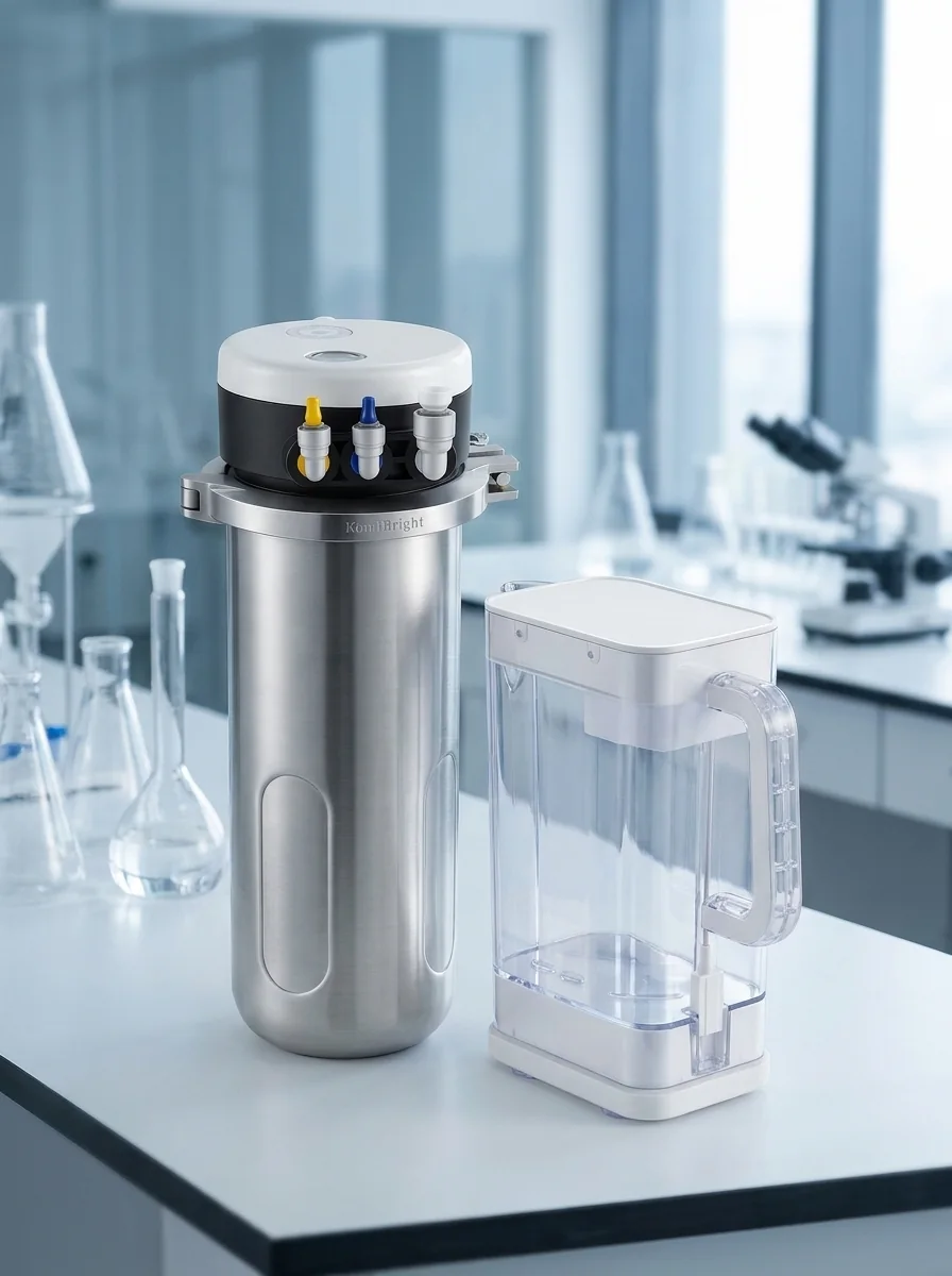The housing and its ZenJar on a laboratory bench.
